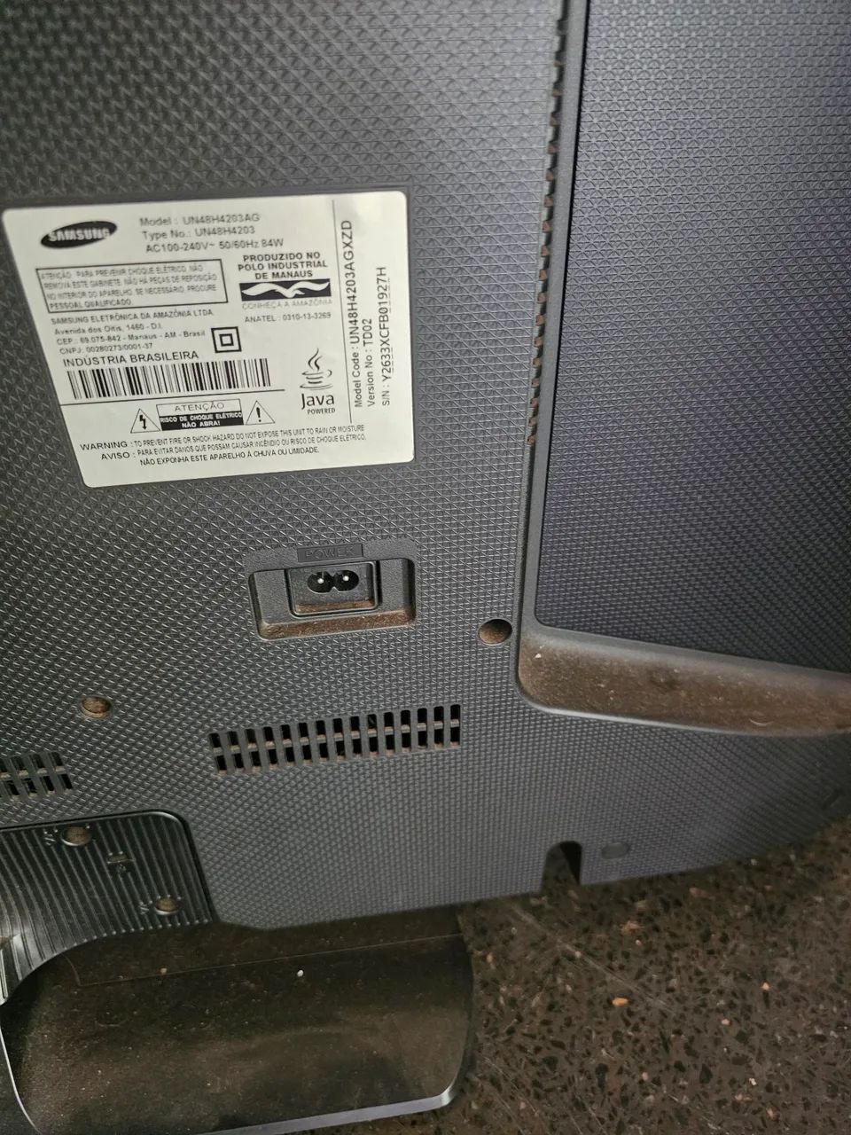 Televisão com defeito 