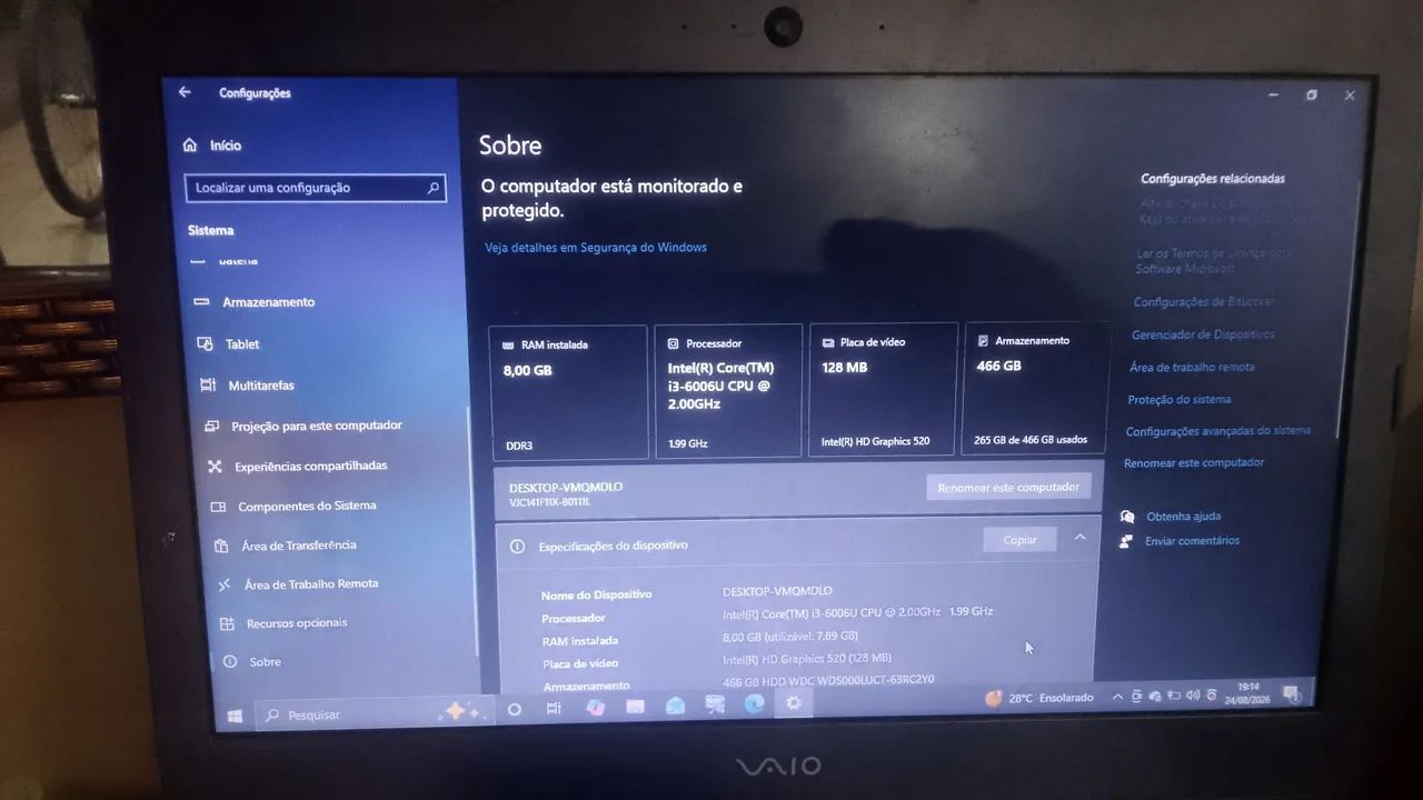 Notebook i3 8 RAM SSD120 - Foto 2