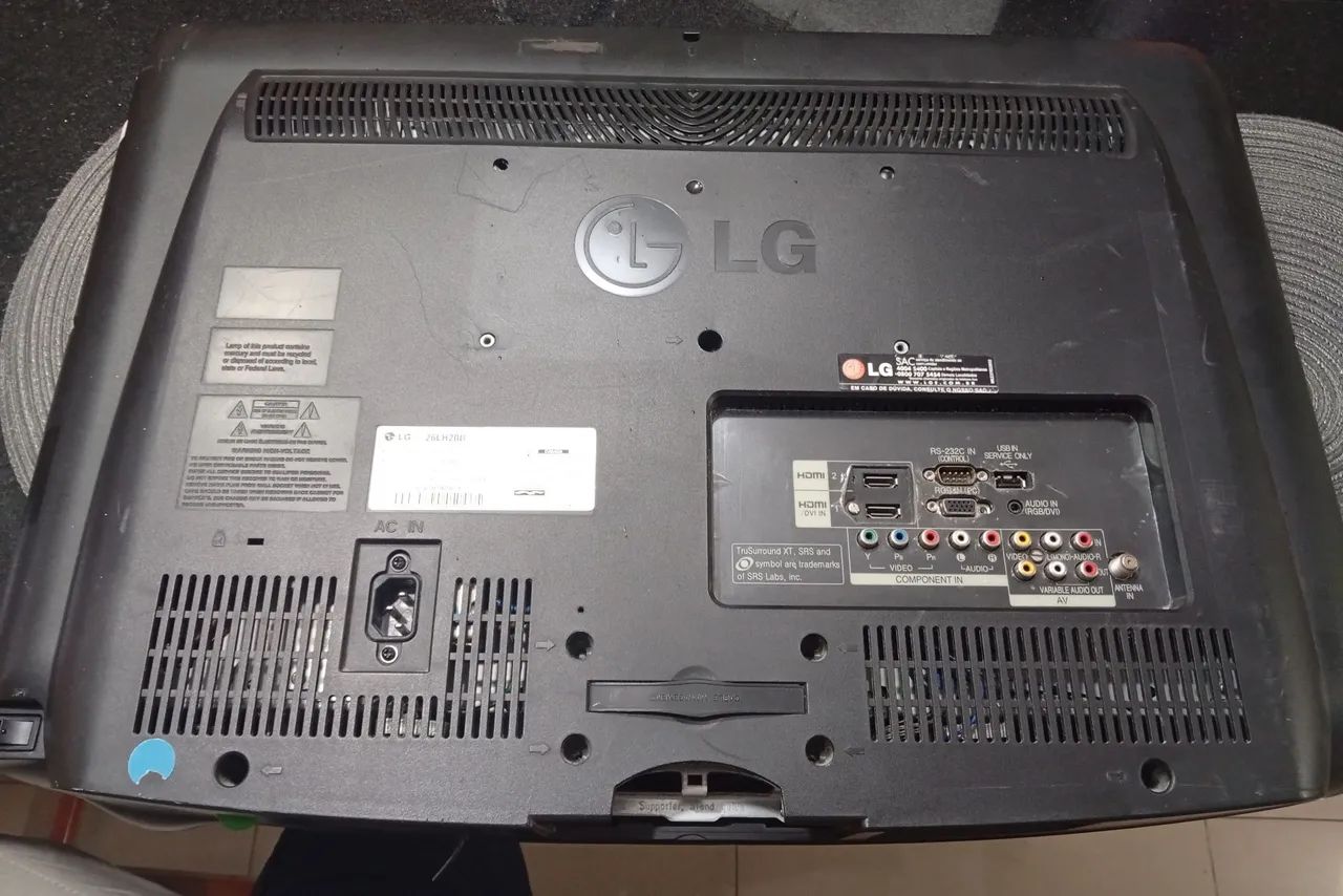 Tv/Monitor LG 26LH20R com a tela trincada. - Foto 2
