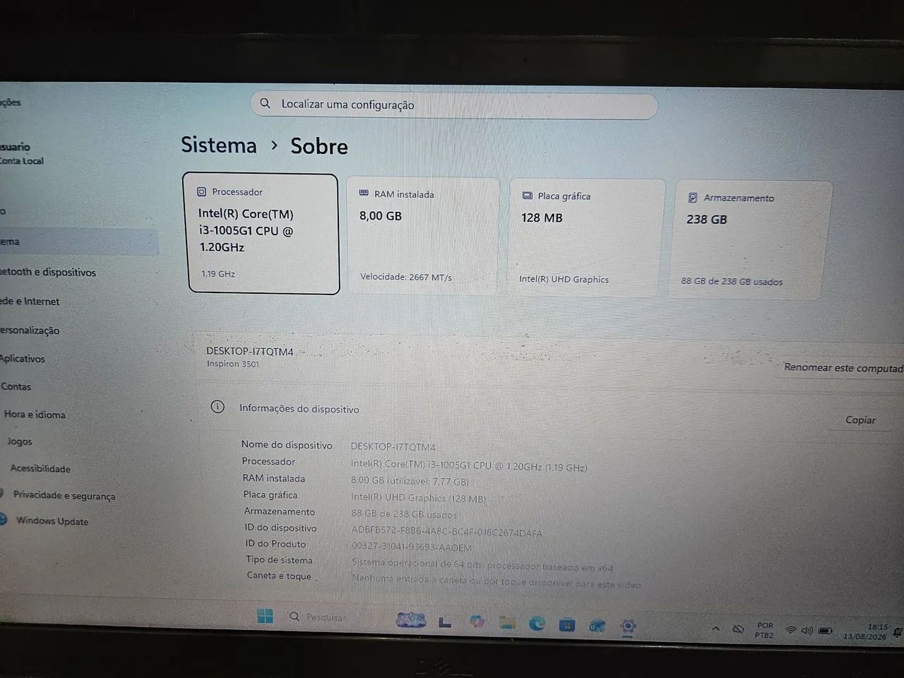 Notebook Dell Inspiron Intel Core i3 10th - Foto 2