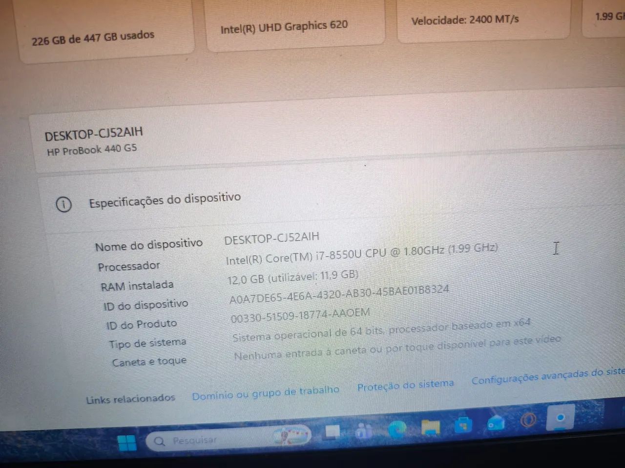 notebook HP ultrabook i7 12gb SSD nvme 500gb - Foto 5