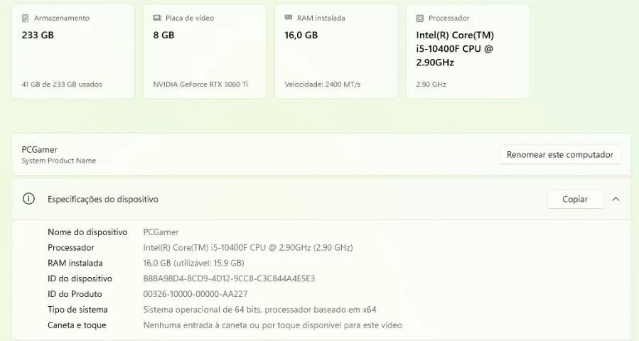 PC GAMER I5 10º com 3060 ti - OPORTUNIDADE  - Foto 2