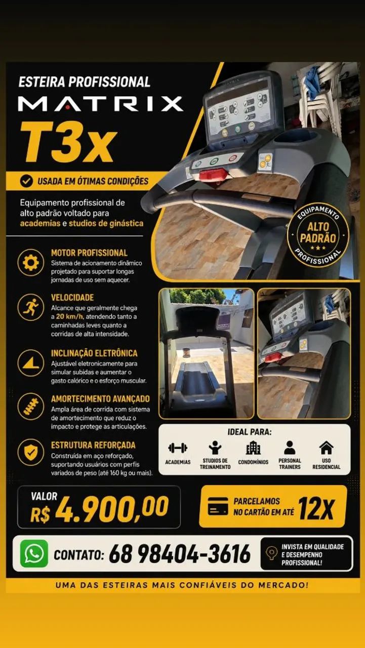 Esteira matrix profissional - Foto 4