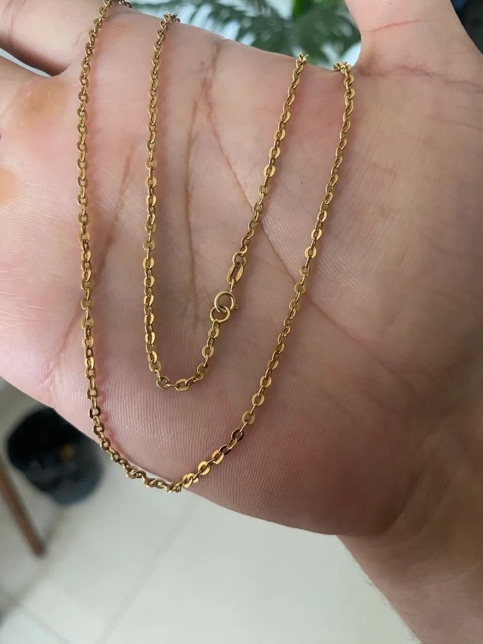 Corrente cadeadinho ouro 18k - Foto 3