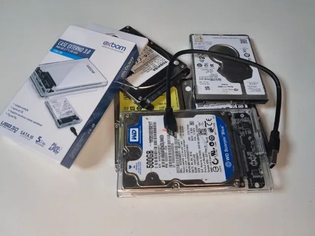 ? KIT HD 500GB + Adaptador USB 3.0 ? R$100 - Foto 3
