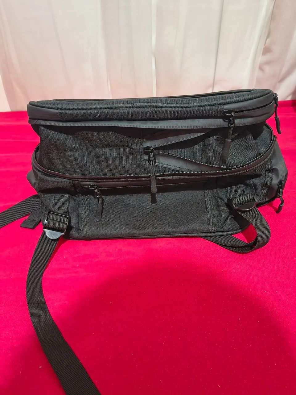 Bolsa mala para moto expansível com capa de chuva - Foto 3