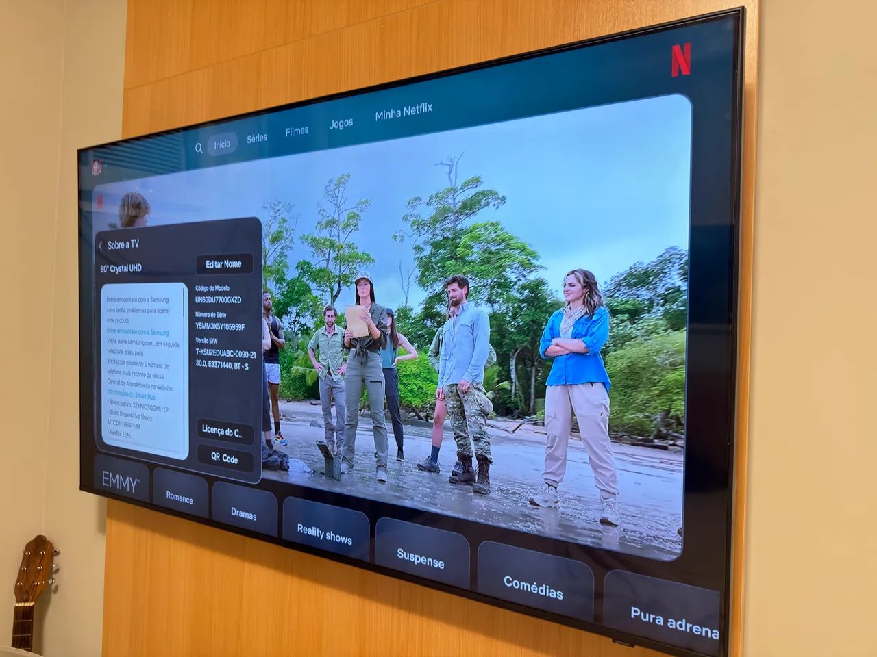 TV Samsung 60 polegadas 4K Cristal perfeito estado