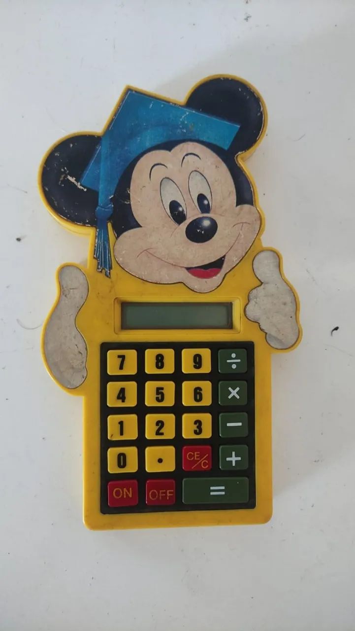 Calculadora antiga Mikey original Disney funcionando