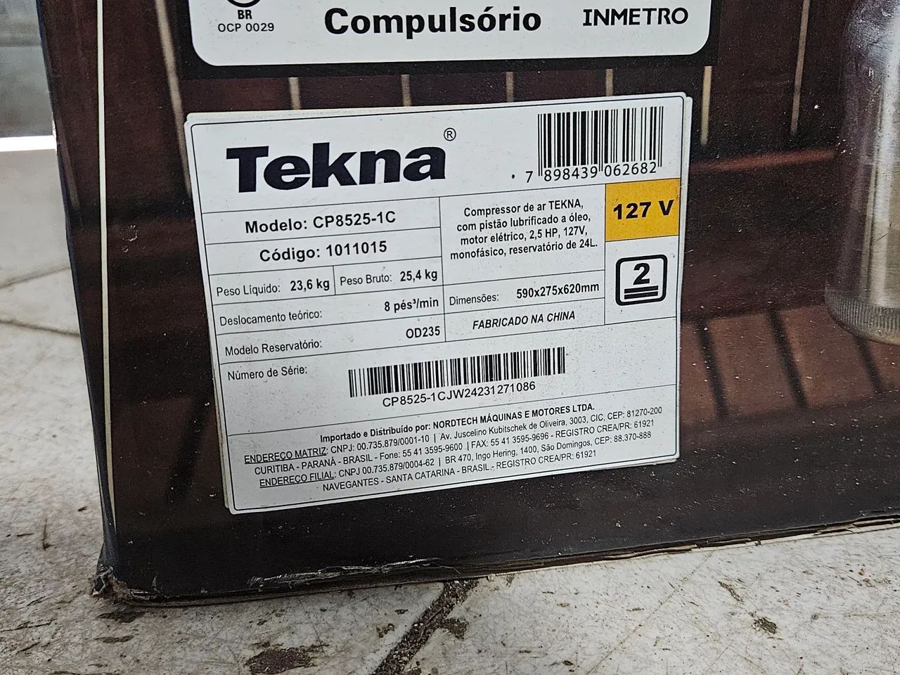 Compressor tekna cp8525 127v - Foto 4