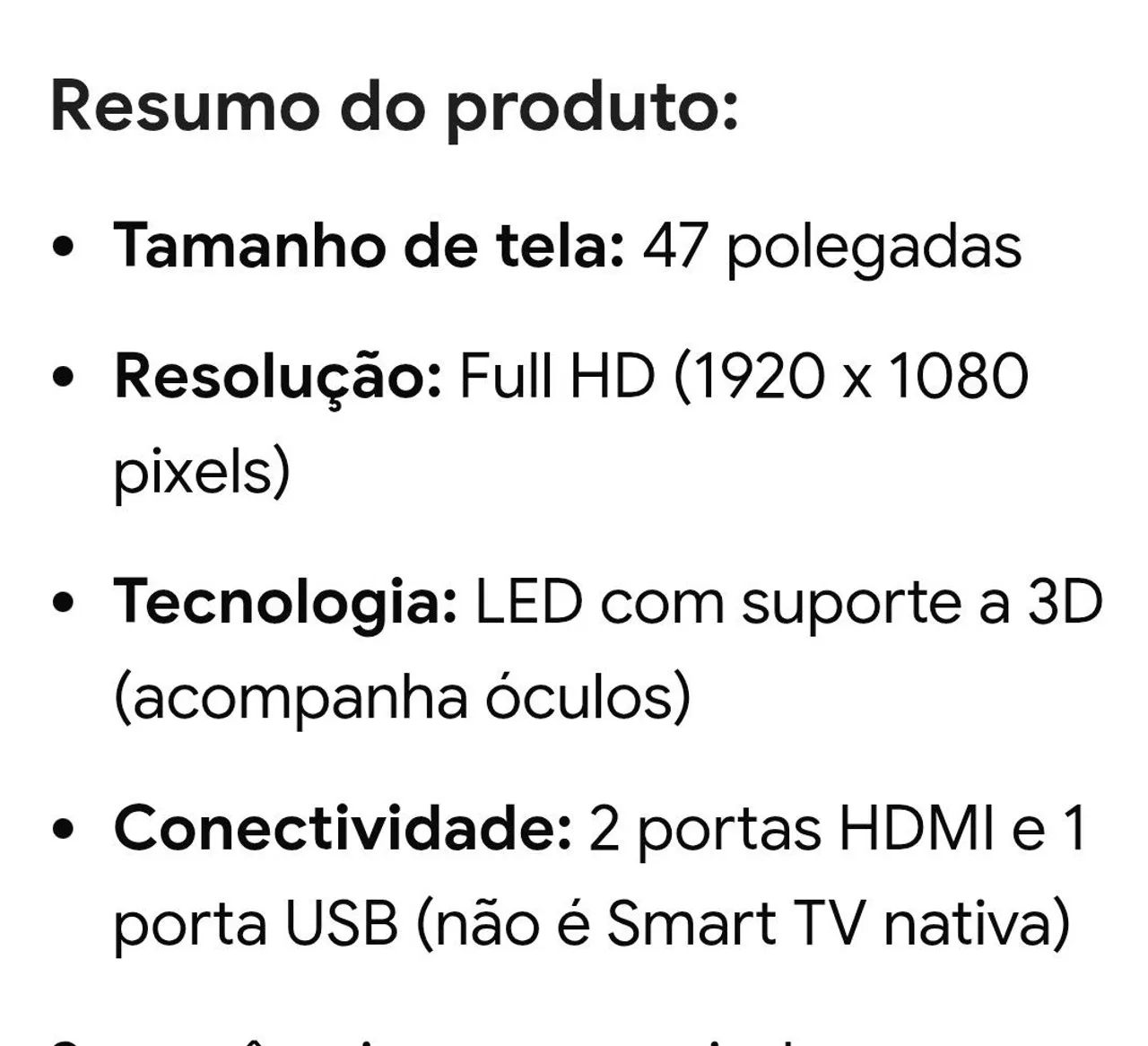 Vendo tv LG 47 polegadas não é smart - Foto 3
