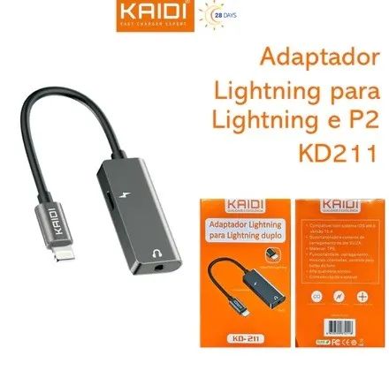 Adaptador Lightning P2 IOS Kaidi KD-211