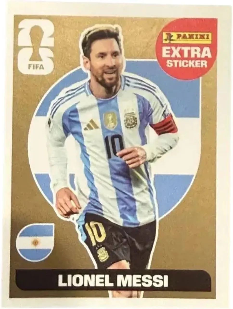 FIGURINHA LIONEL MESSI- EXTRA GOLD  - Foto 2