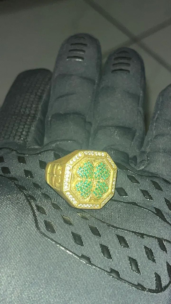 Anel moeda antiga brilho eterno 