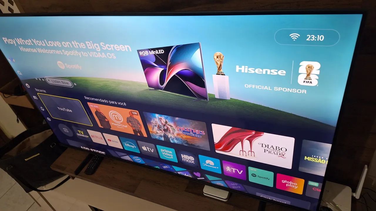 Smart TV Hisense 55 polegadas, Qled, 4k, comprada recente nova, com caixa e nota fiscal.  - Foto 2