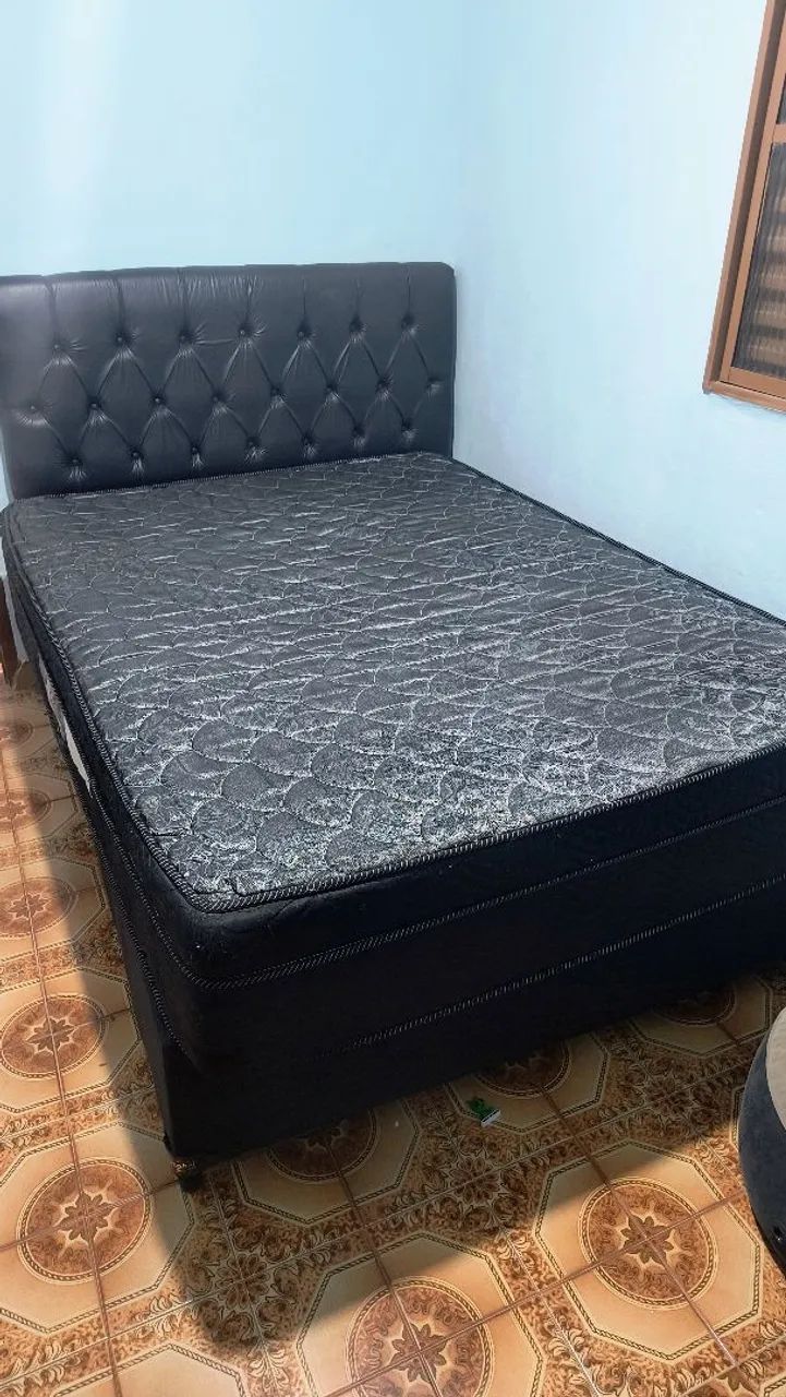 Cama com cabeceira cor preta - Foto 2