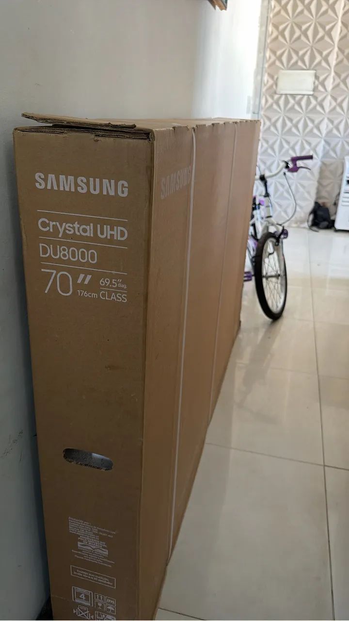 TV Samsung 70? Crystal UHD 4K DU8000 NOVA E LACRADA - Foto 2