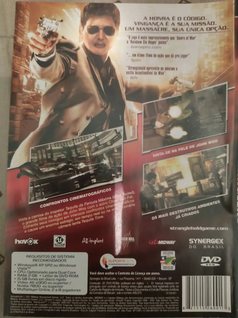 Stranglehold John Woo jogo original completo físico PC DVD Midway - Foto 2
