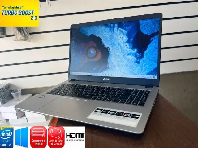 Notebook Acer A515 Core I5 8 Ger 8GB/ SSD DE 120 e Hd 1 TB) - Tela Slim 15.6 Polegadas