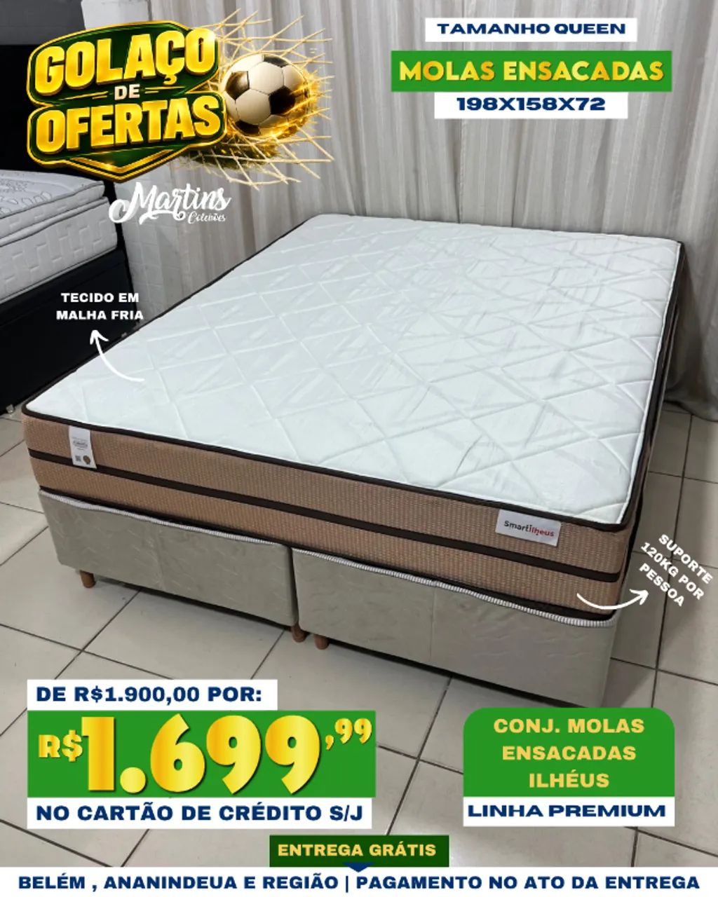 CAMA QUEEN MOLAS ENSACADAS ILHÉUS OFERTA 