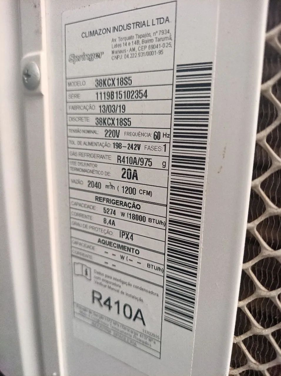 ar condicionado Midea 18 mil BTUs  - Foto 2