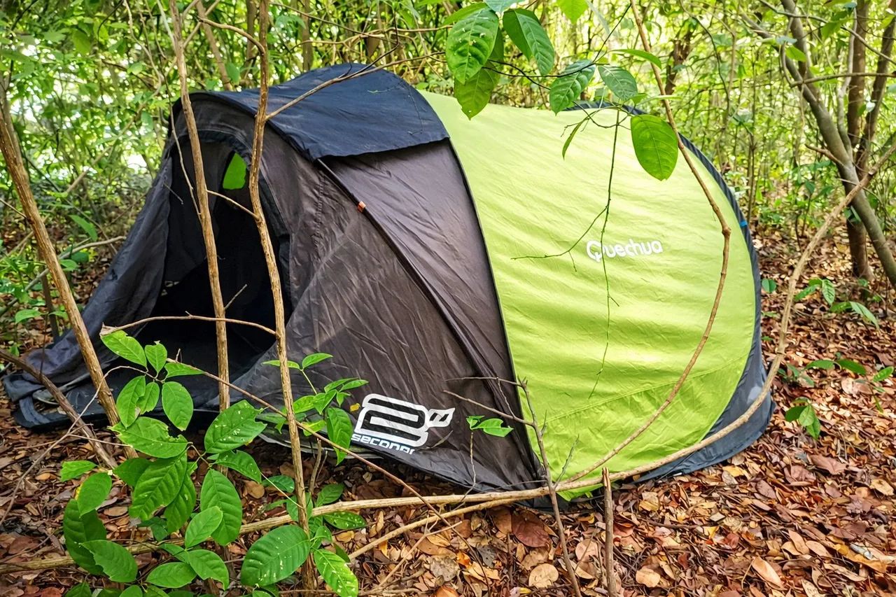 Barraca de Campismo Quechua 2 Seconds - 3 Pessoas (Verde e Cinza) - Foto 4