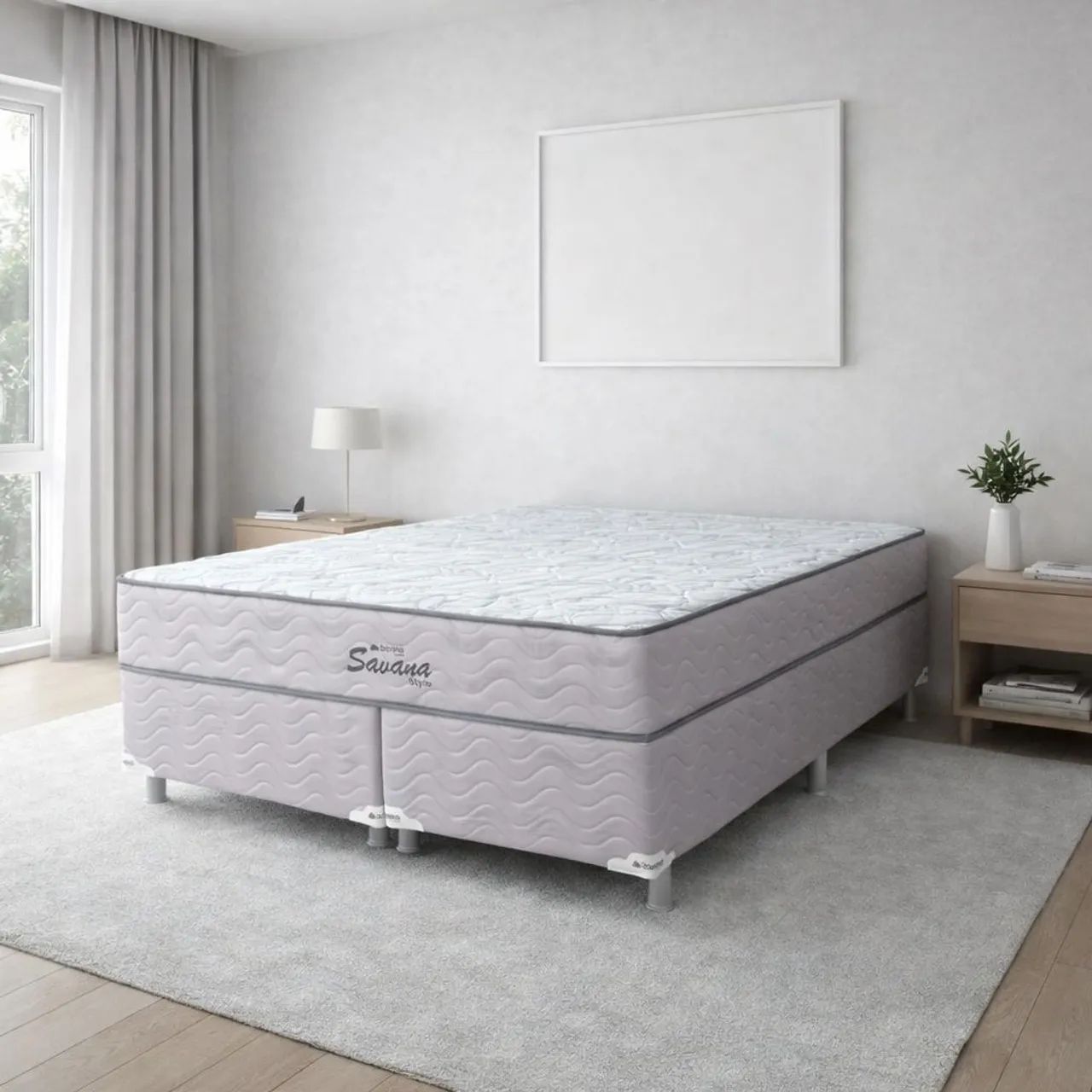  Cama Casal Box Queen Savana entrega grátis e imediata p/Fortaleza e só paga na entrega.<br> - Foto 3
