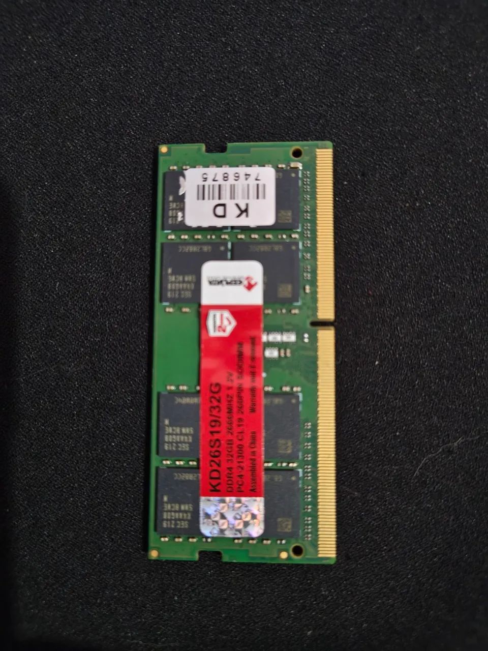 Memória ram notebook 