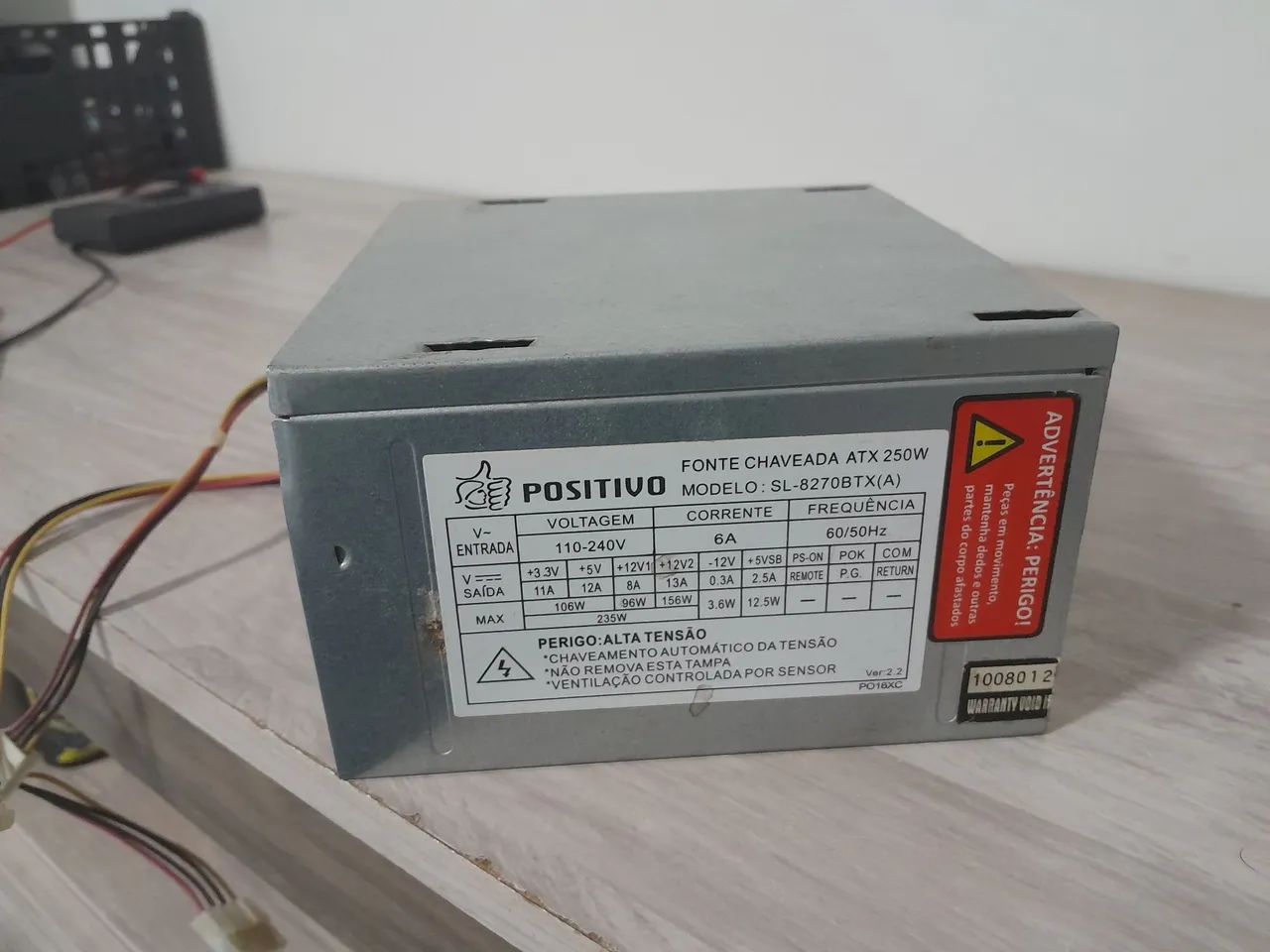 Fonte positivo atx 250w funcionando muito bem