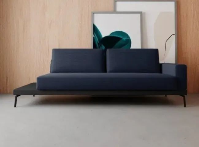 Sofa azul marinho em linho