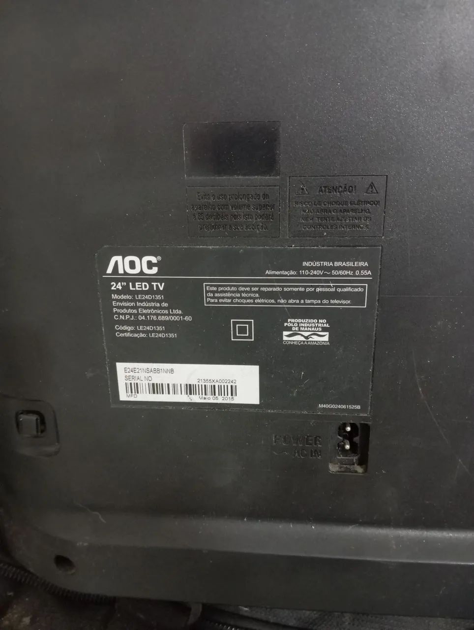 2 Tvs Aoc 32 e 24 Led *leia o defeito - Foto 2