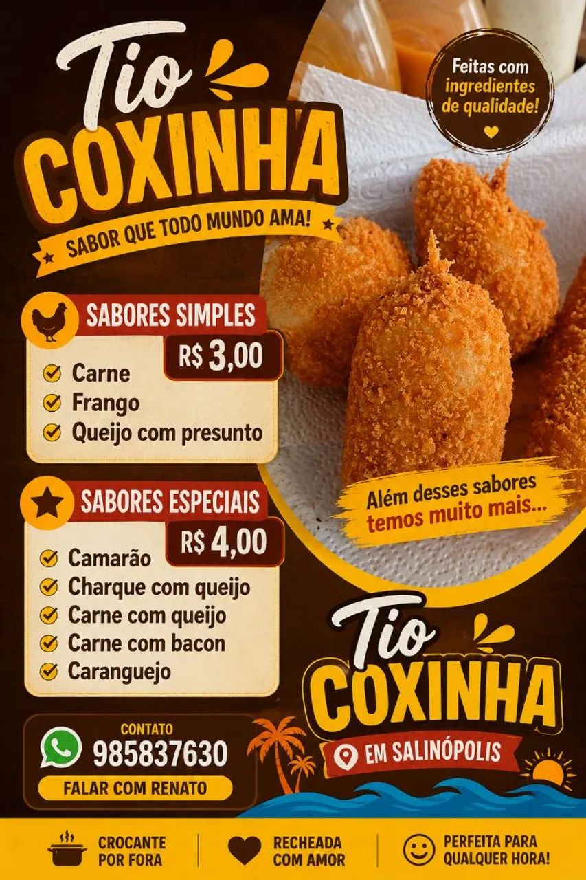 Salgado pra revenda em Salinópolis 