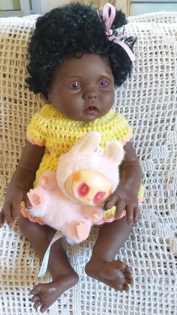 BONECA BEBE REBORN NEGRA DE COLEÇÃO  - Foto 2