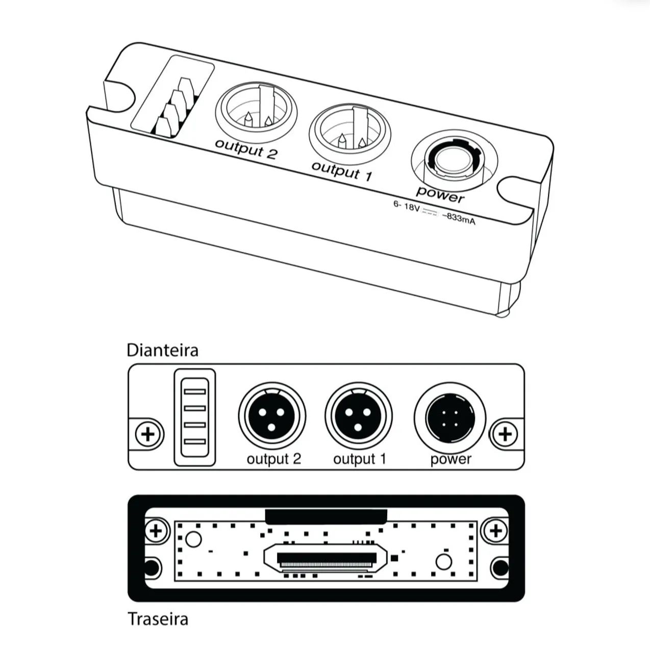 SHURE ADX5BP-TA3 - PLACA TRASEIRA TA3 PARA AXIENT DIGITAL ADX5D - Foto 2