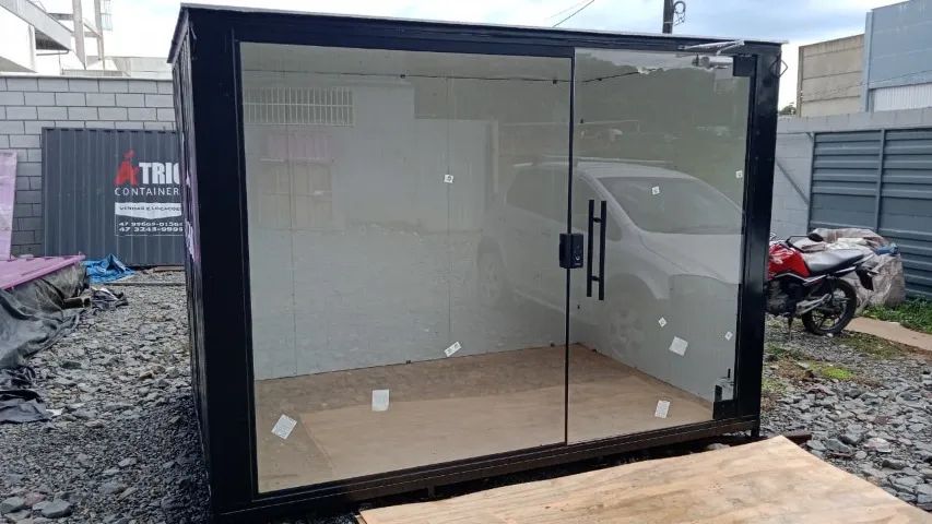 Container escritório modular com teto térmico 3x2x2,20 direto da fábrica