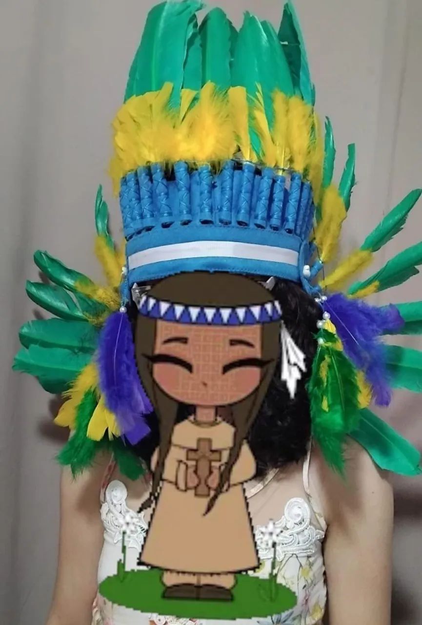 Cocar índio cores do Brasil - Foto 2