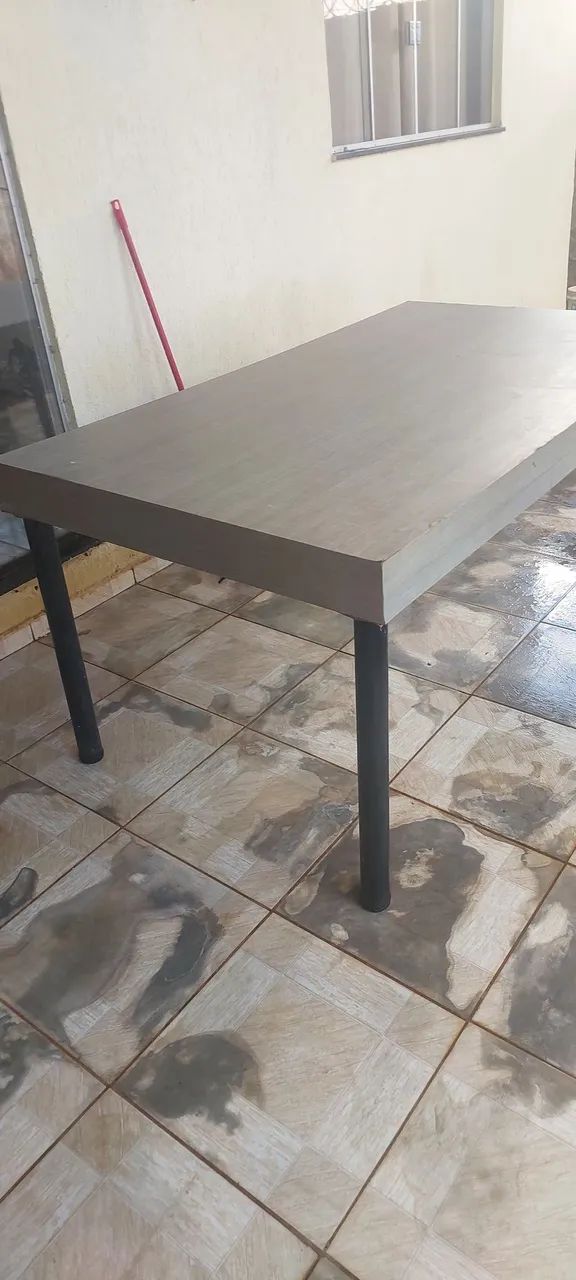 Mesa de madeira pé de metal - Foto 2