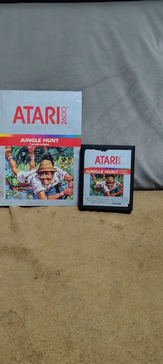 fita do Atari original jungle Hunt 