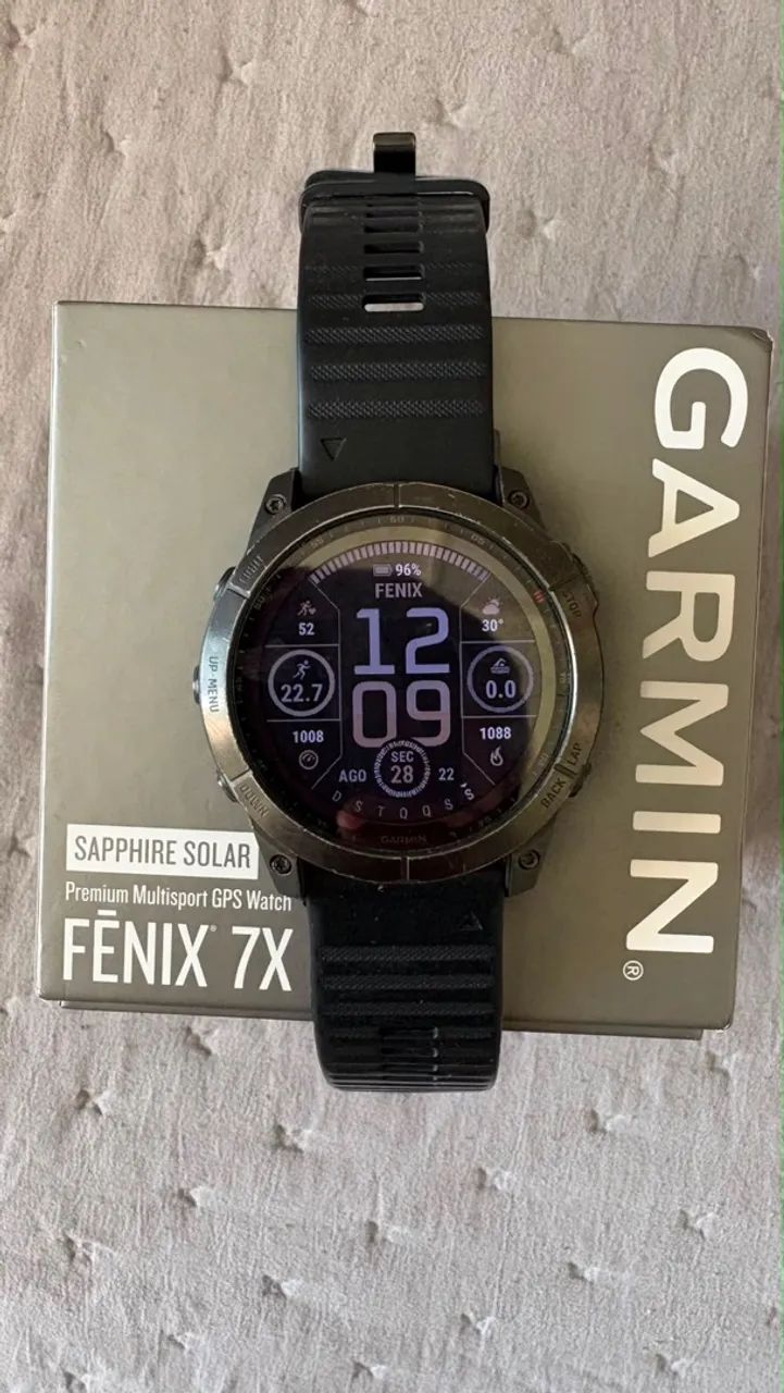 Garmin Fênix 7x solar Saphire 