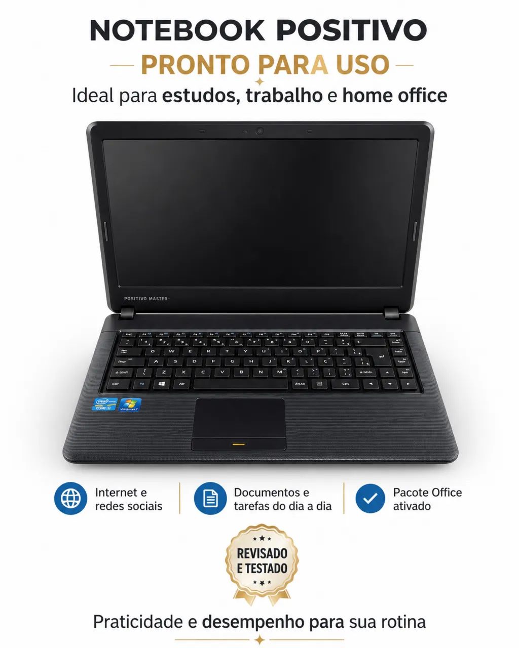 NOTEBOOK POSITIVO REVISADO E PRONTO PARA USO! - Foto 4
