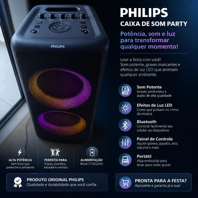 Caixa de Som Phillips 1400w - Foto 2