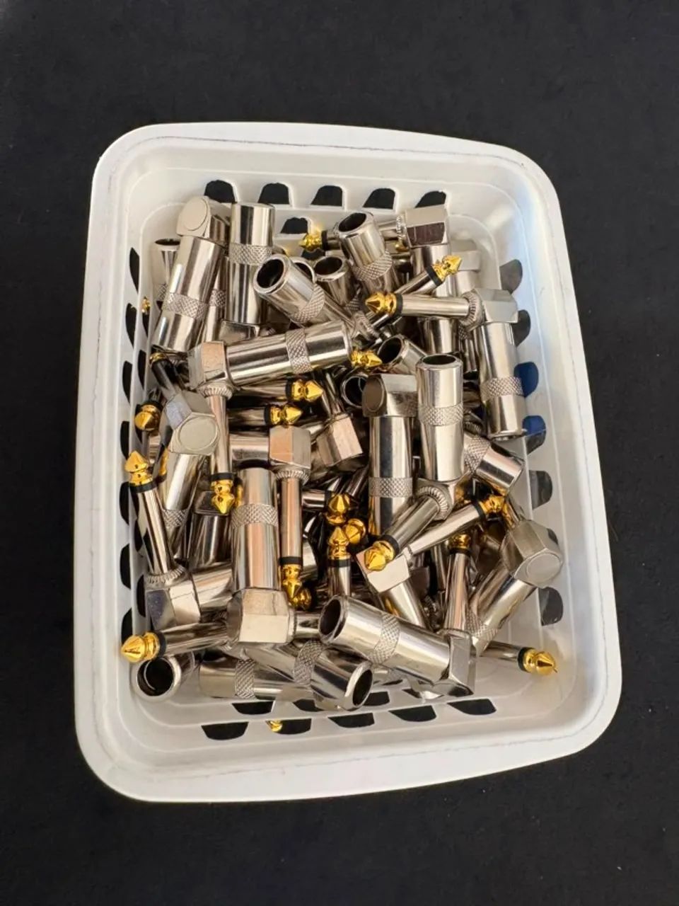 10 x Plug P10 90 Graus Profissional Ponta Gold  - Foto 2