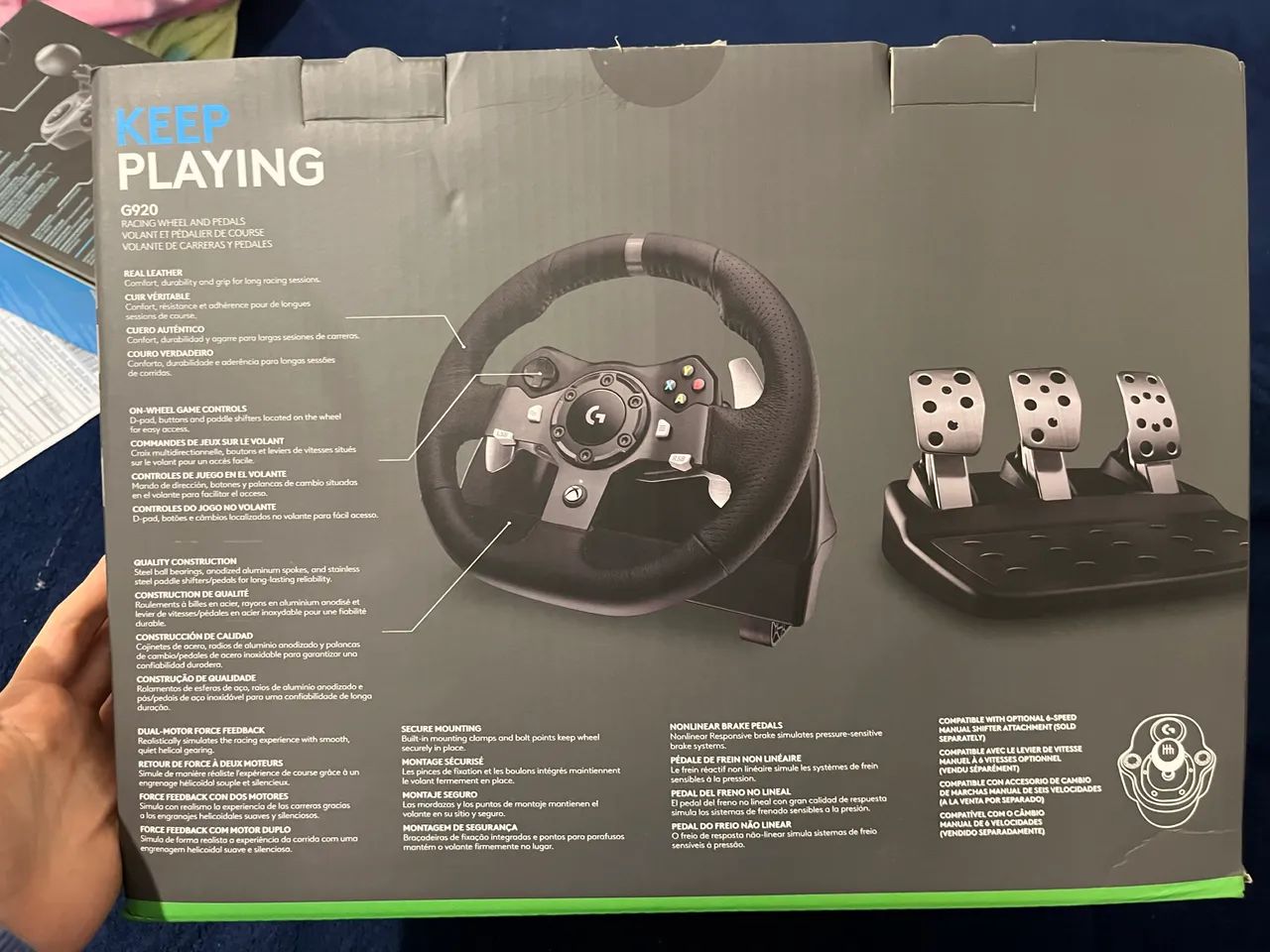 volante logitech g920 e câmbio shifter xbox - Foto 2