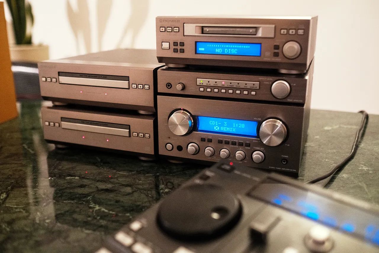 Mini System Pioneer JAPONÊS Sx-r99 Hifi Md Cd Aux Radio Japonês