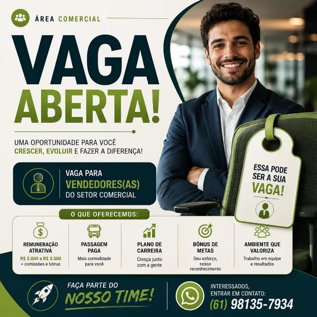 CONSULTOR DE NEGÓCIOS | Contratação Imediata