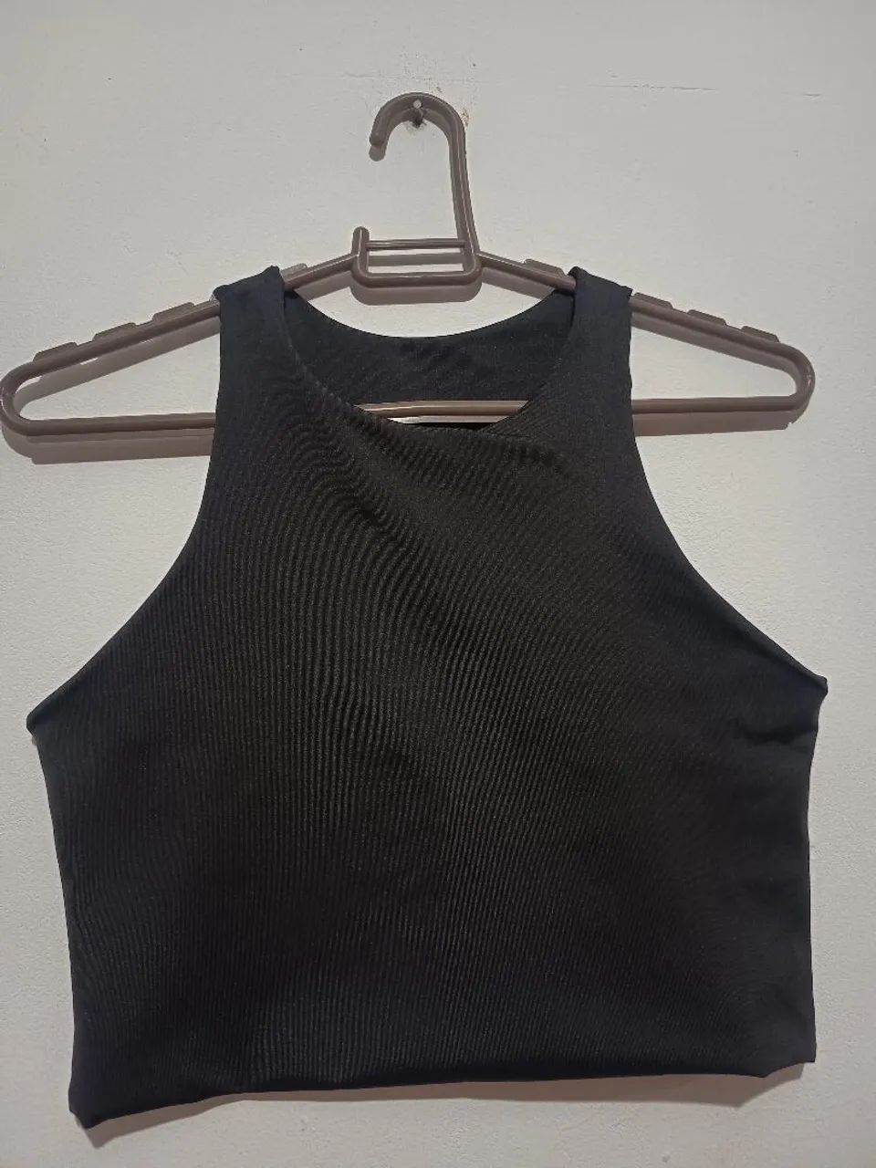 Cropped preto suplex tecido duplo m