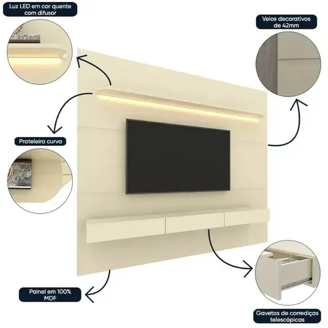 HOME ROYAL 2,20M  100% MDF. PRONTA ENTREGA. - Foto 2