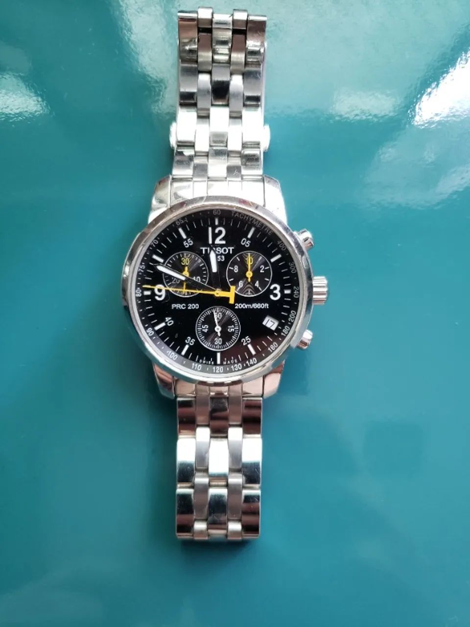 Relógio Tissot PRC 200 Chronograph Com Pulseira de Aço