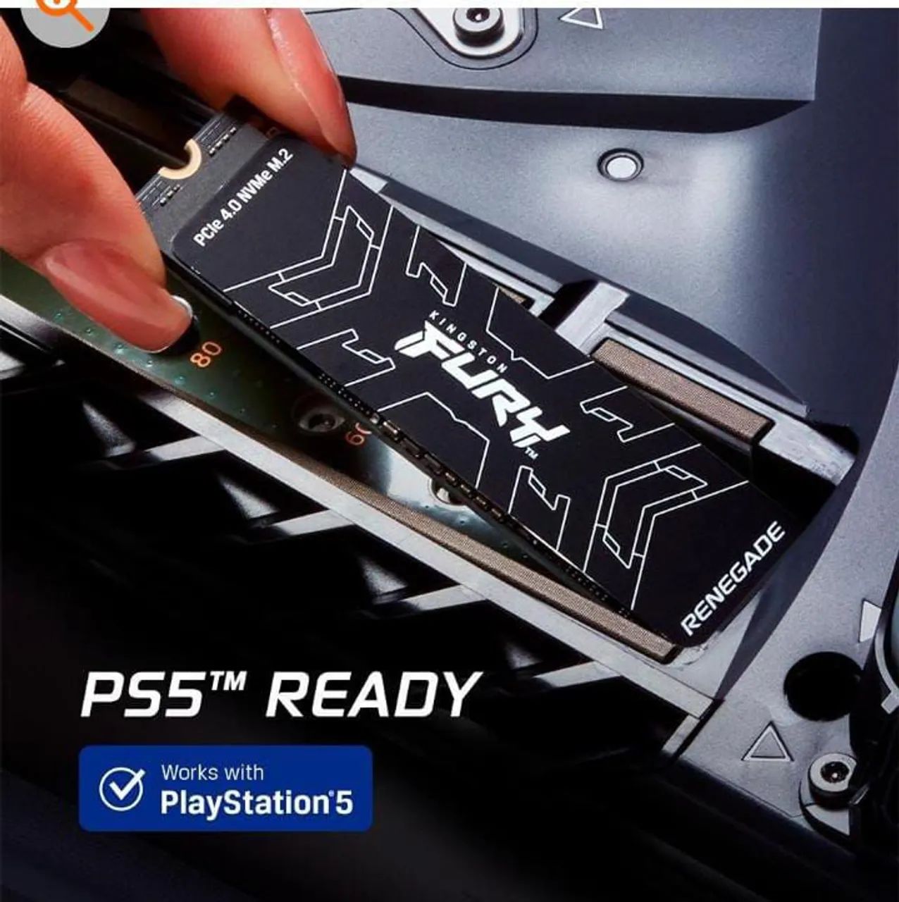 SSD Kingston Fury Renegade, 1TB, M.2 2280 PCIe 4.0 x4, NVMe, Leitura 7300 MB 6000 gravaçao - Foto 2