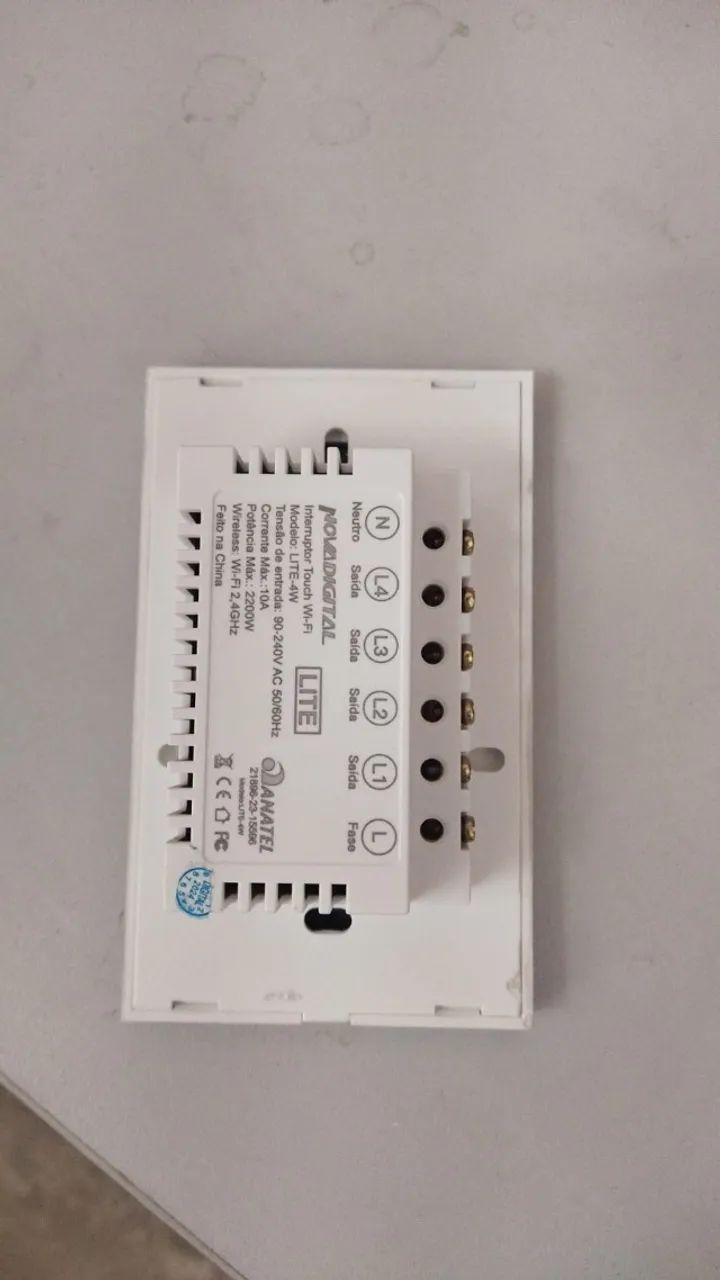Interruptor Inteligente Wifi NovaDigital 4 Teclas Botões Touch Tuya Smart Life Alexa Googl - Foto 2