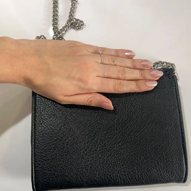 Bolsa couro preta - Foto 2